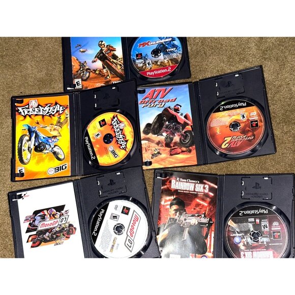 Lot of Five Play Station2 Games Motocross Freestyle ATV Rainbow 63 MX Unleash - Picture 2 of 10